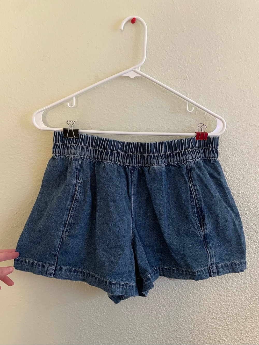 Denim Elastic-Waist Vigoss Shorts